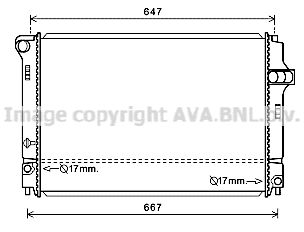 AVA QUALITY COOLING Радиатор, охлаждение двигателя TO2700